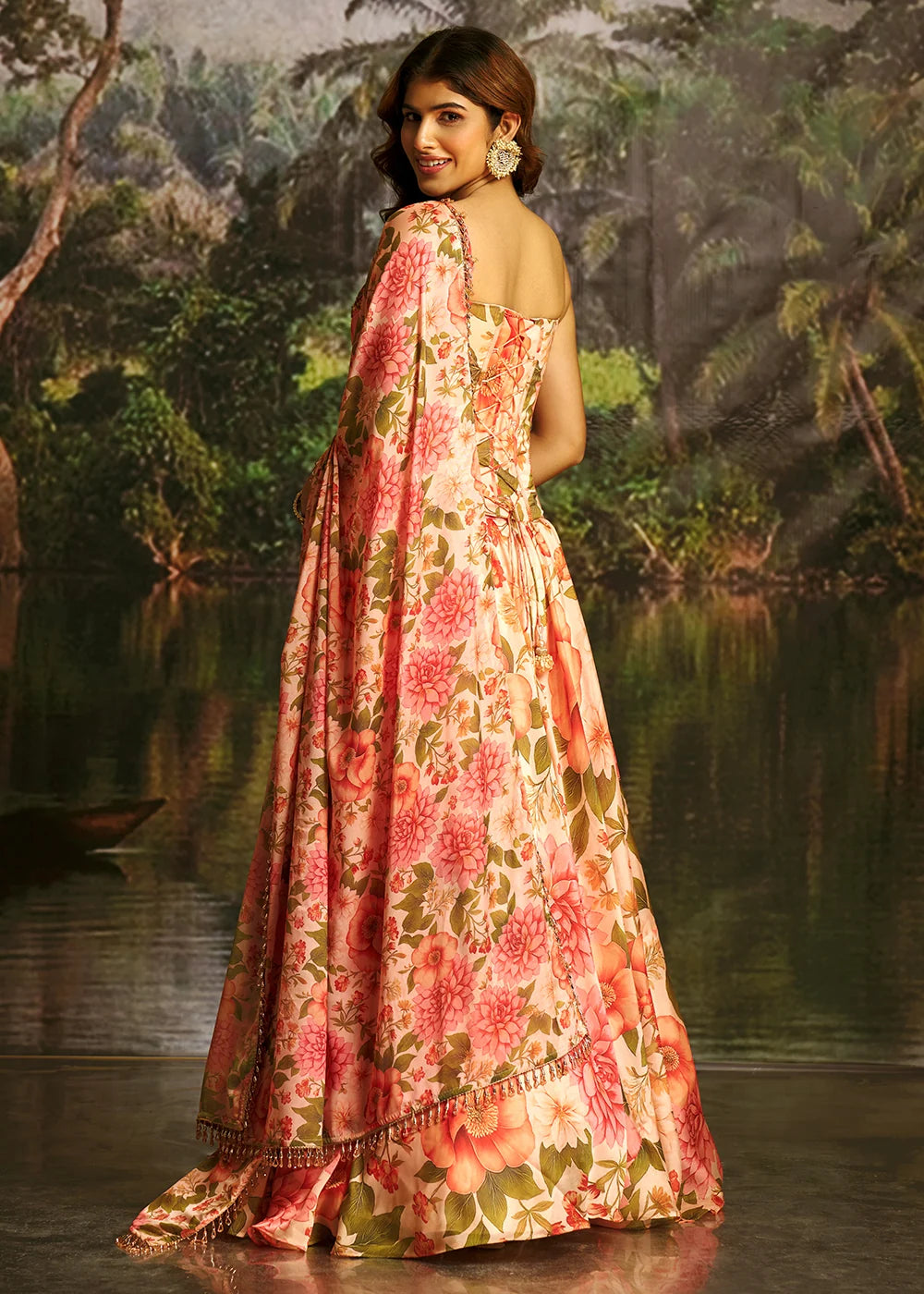 Unique Gorgeous Peach Floral AFCL