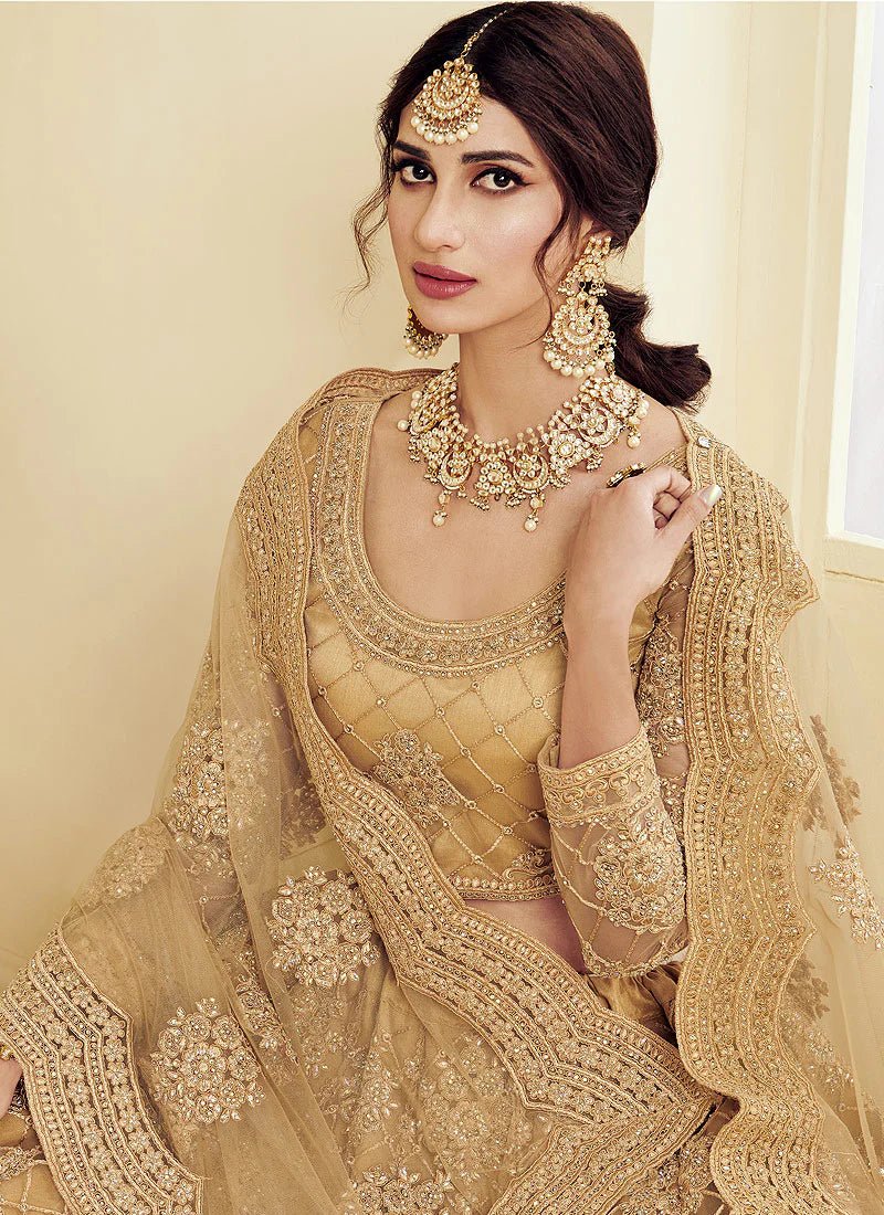 Breath Taking Checkered Gold ALZL - Indian Dress House 786