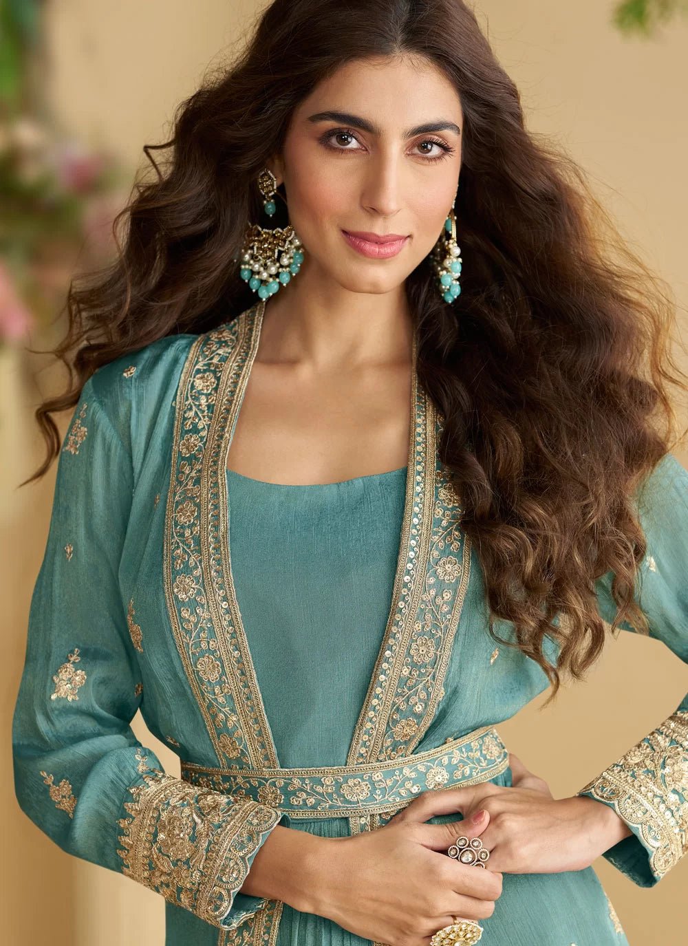 Elegant Blue Tulip SYTJ - Indian Dress House 786