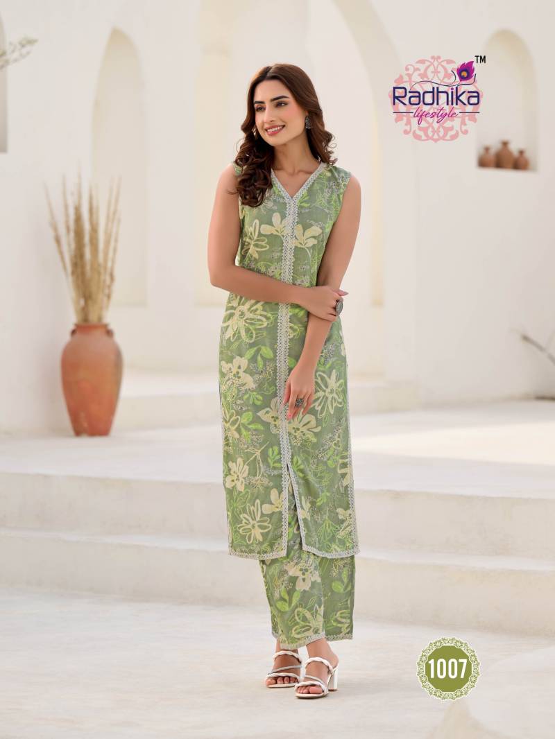 Elegant Floral Green REV 1007 FVD - Indian Dress House 786