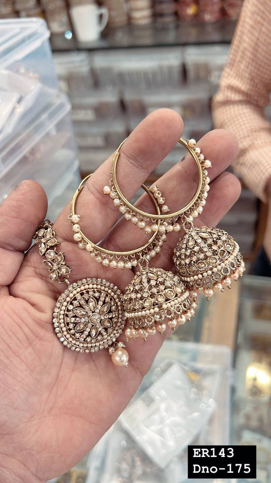 Elegant Gold & Pearl JWY - Indian Dress House 786