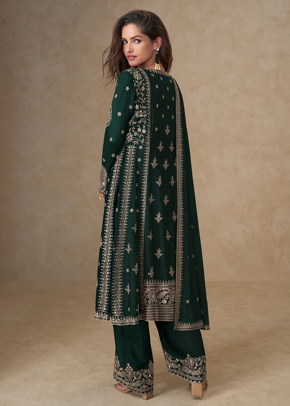 Elegant Green AMSK - Indian Dress House 786