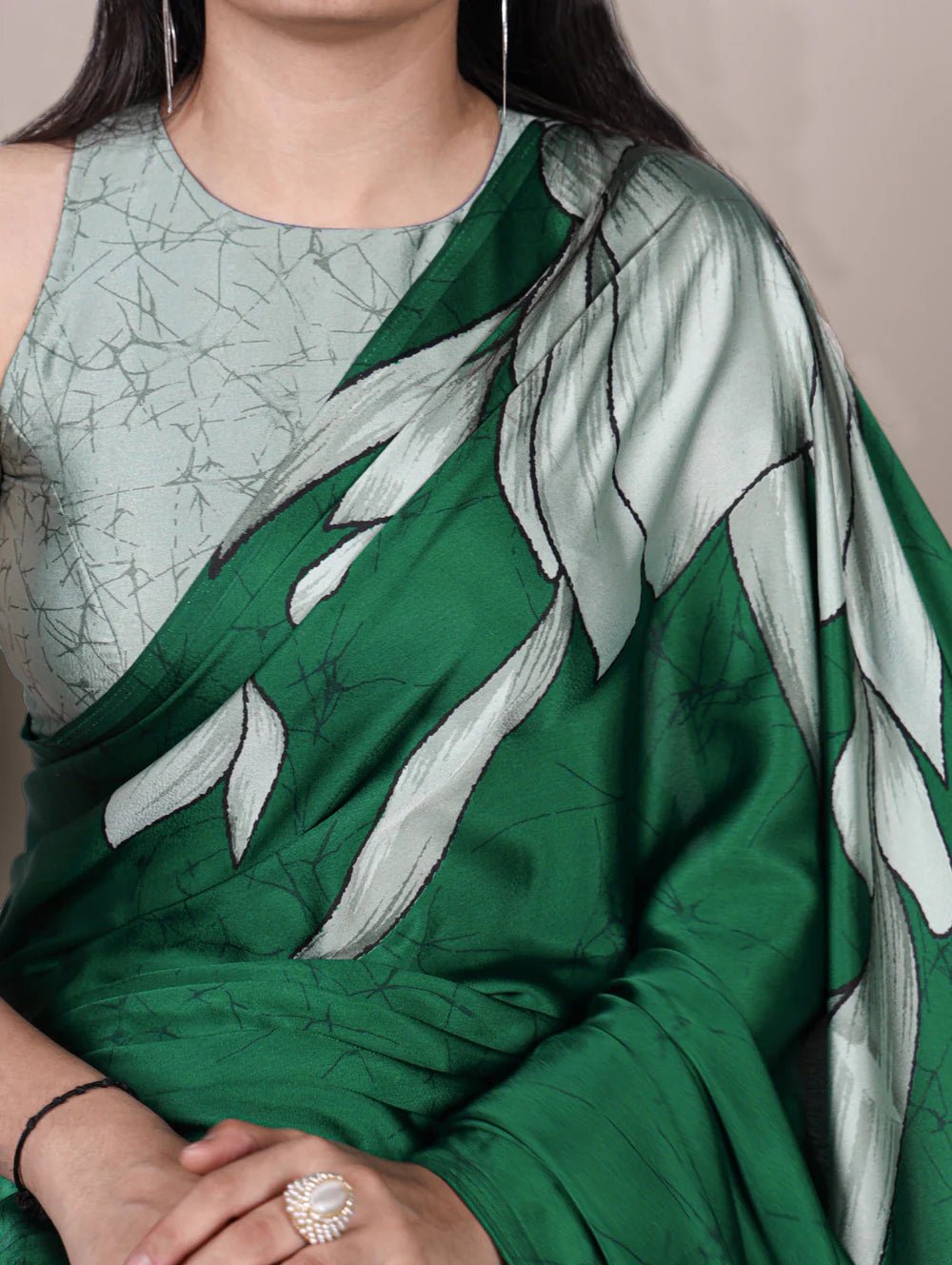 Elegant Green YF Saree - Indian Dress House 786