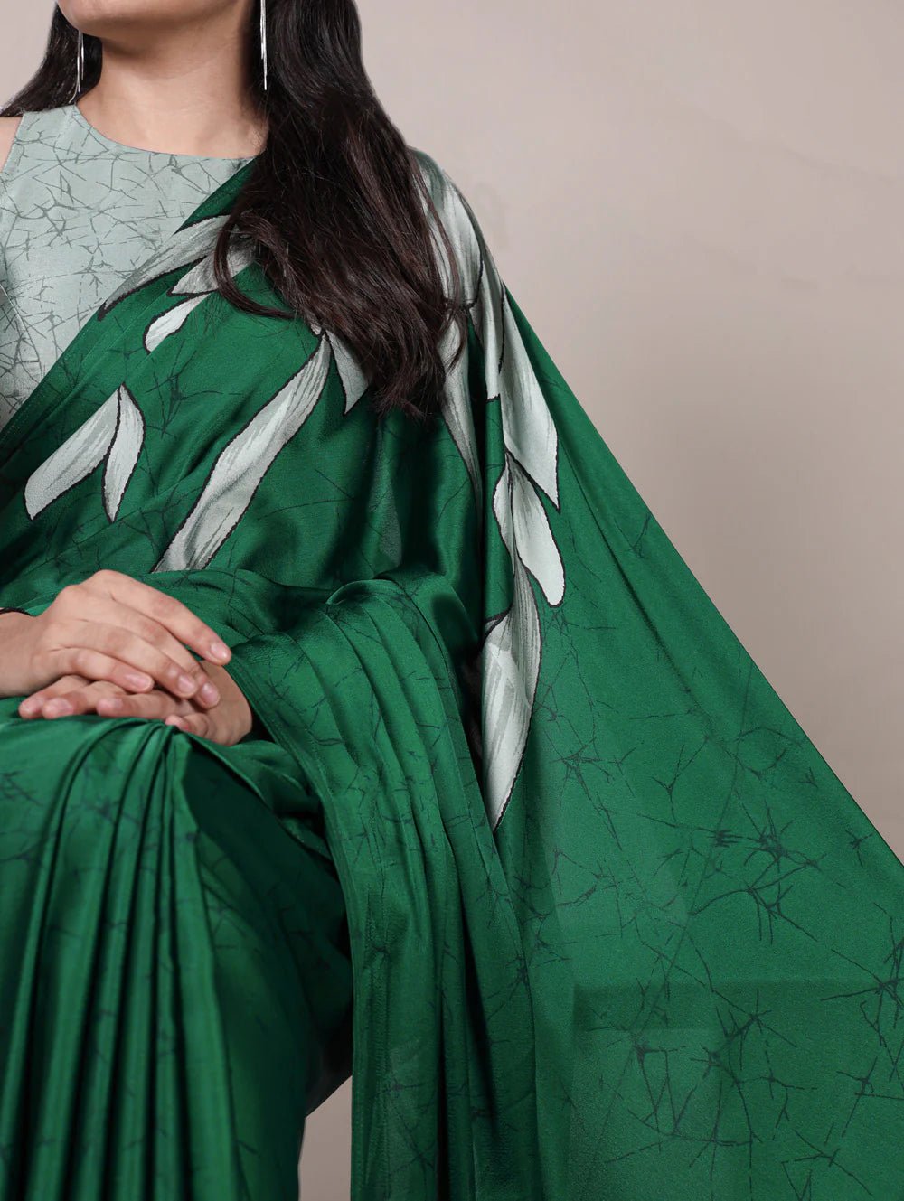 Elegant Green YF Saree - Indian Dress House 786
