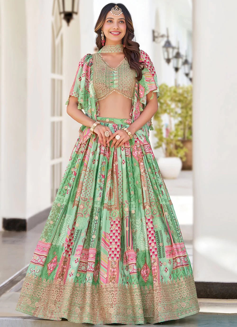 Elegant Green ZQL - Indian Dress House 786