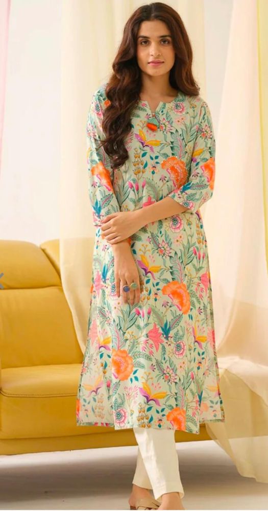 Elegant Pastel Floral Turquoise 6006 FVD - Indian Dress House 786
