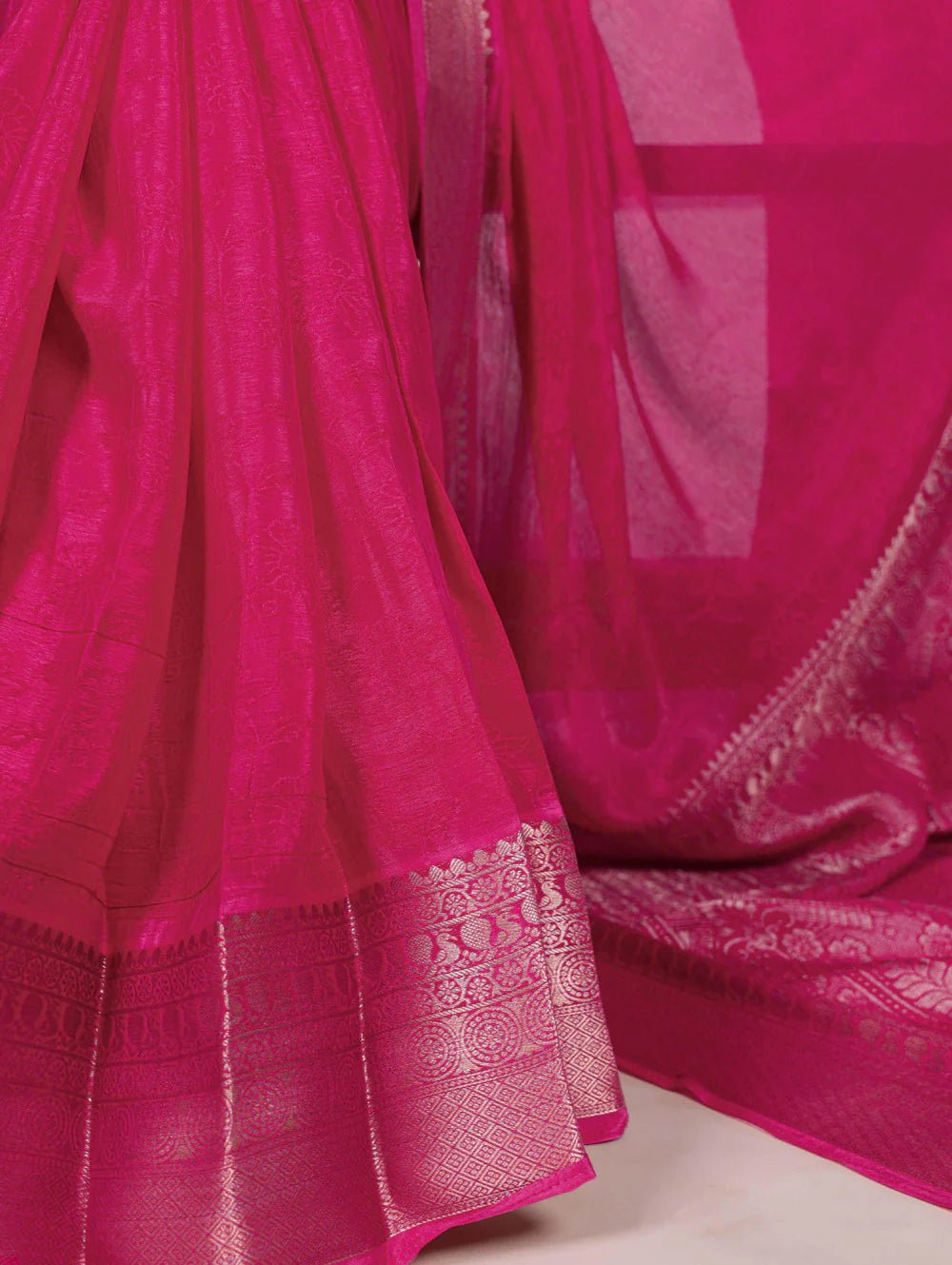 Elegant Pink YF Saree - Indian Dress House 786