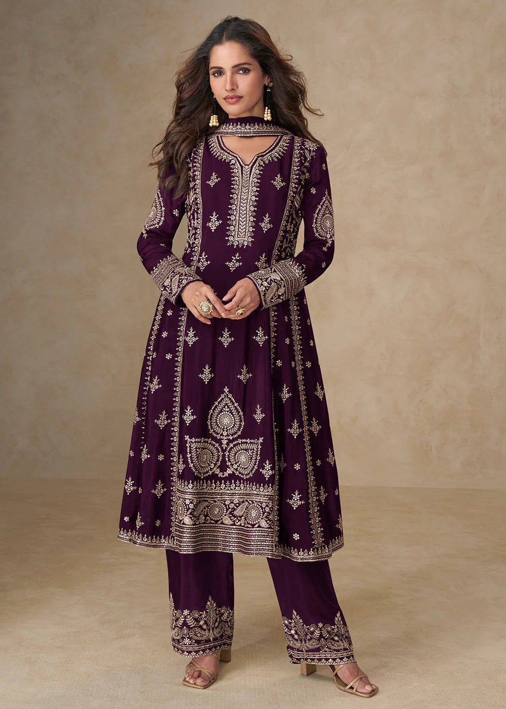 Elegant Purple AMSK - Indian Dress House 786