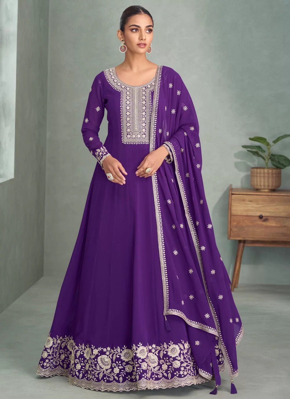 Elegant Purple ASPV - Indian Dress House 786
