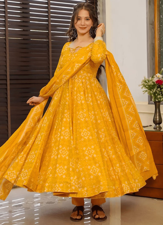 Elegant Yellow LC VYM 1007 FVD - Indian Dress House 786