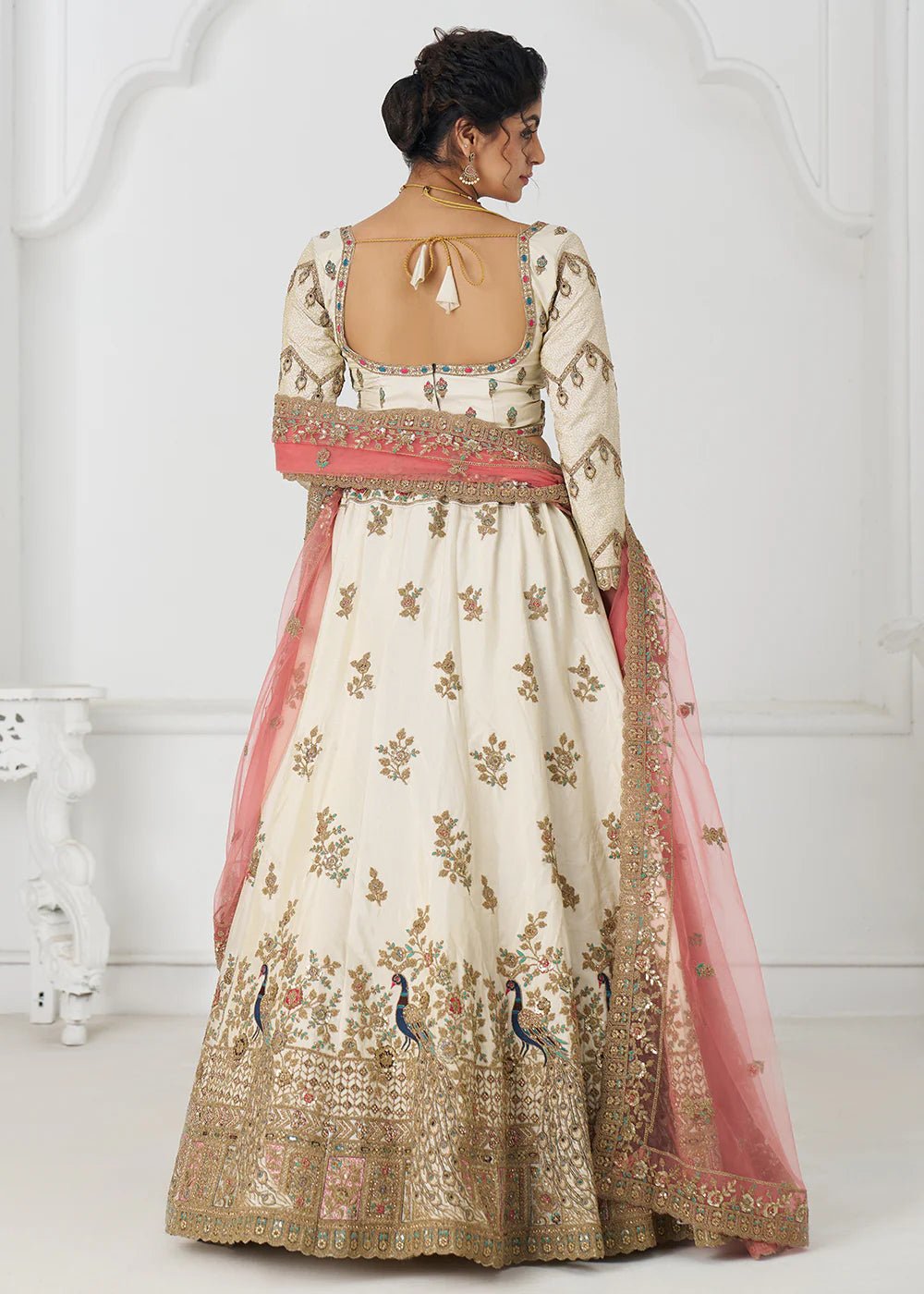 Ethereal White Floral KFBL - Indian Dress House 786