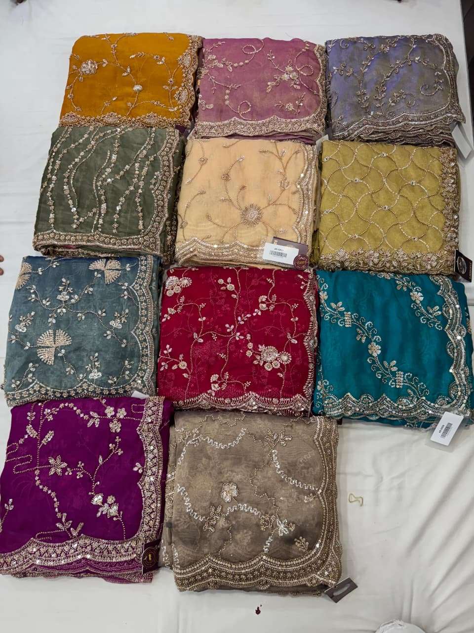Floral Beige KCH Saree - Indian Dress House 786