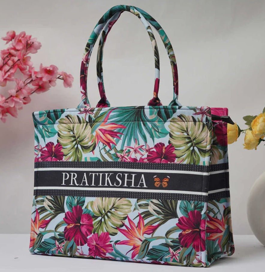 Floral Multi Color Tote CFB - Indian Dress House 786