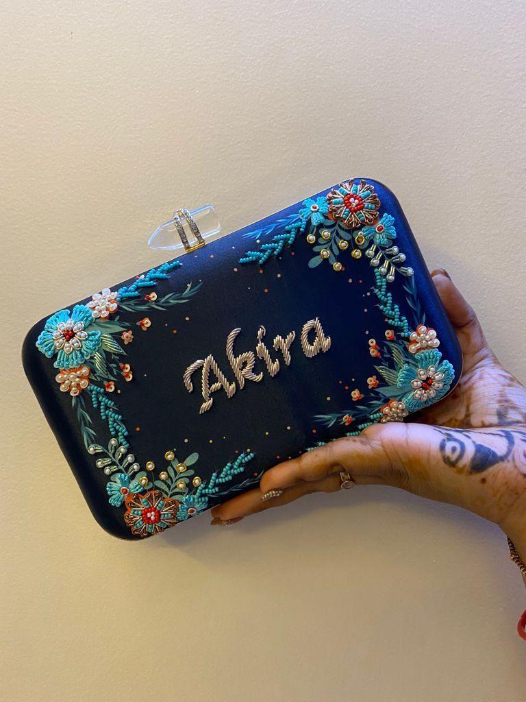 Floral TQ & Blue SD CFB - Indian Dress House 786