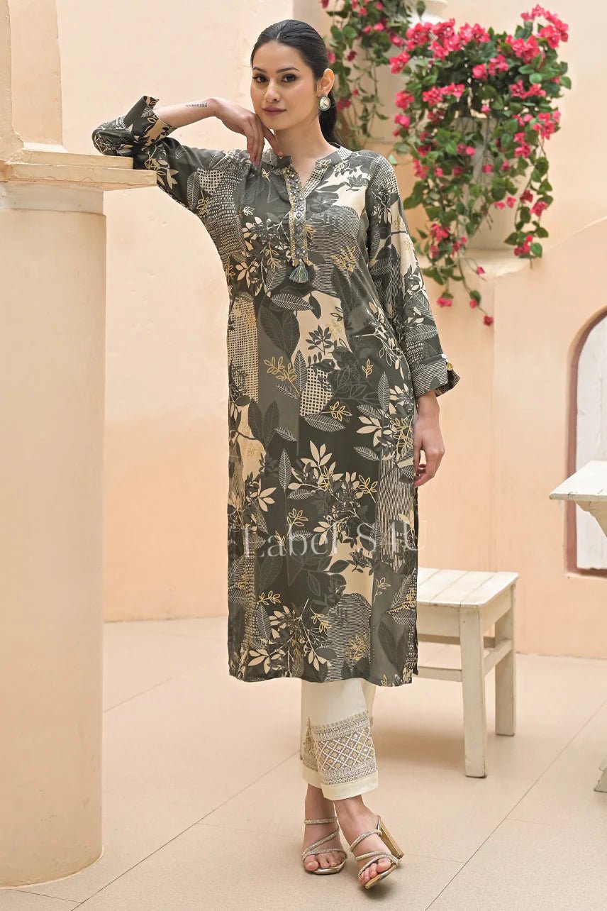 Goregeous Floral Grey S4UKT FVD - Indian Dress House 786