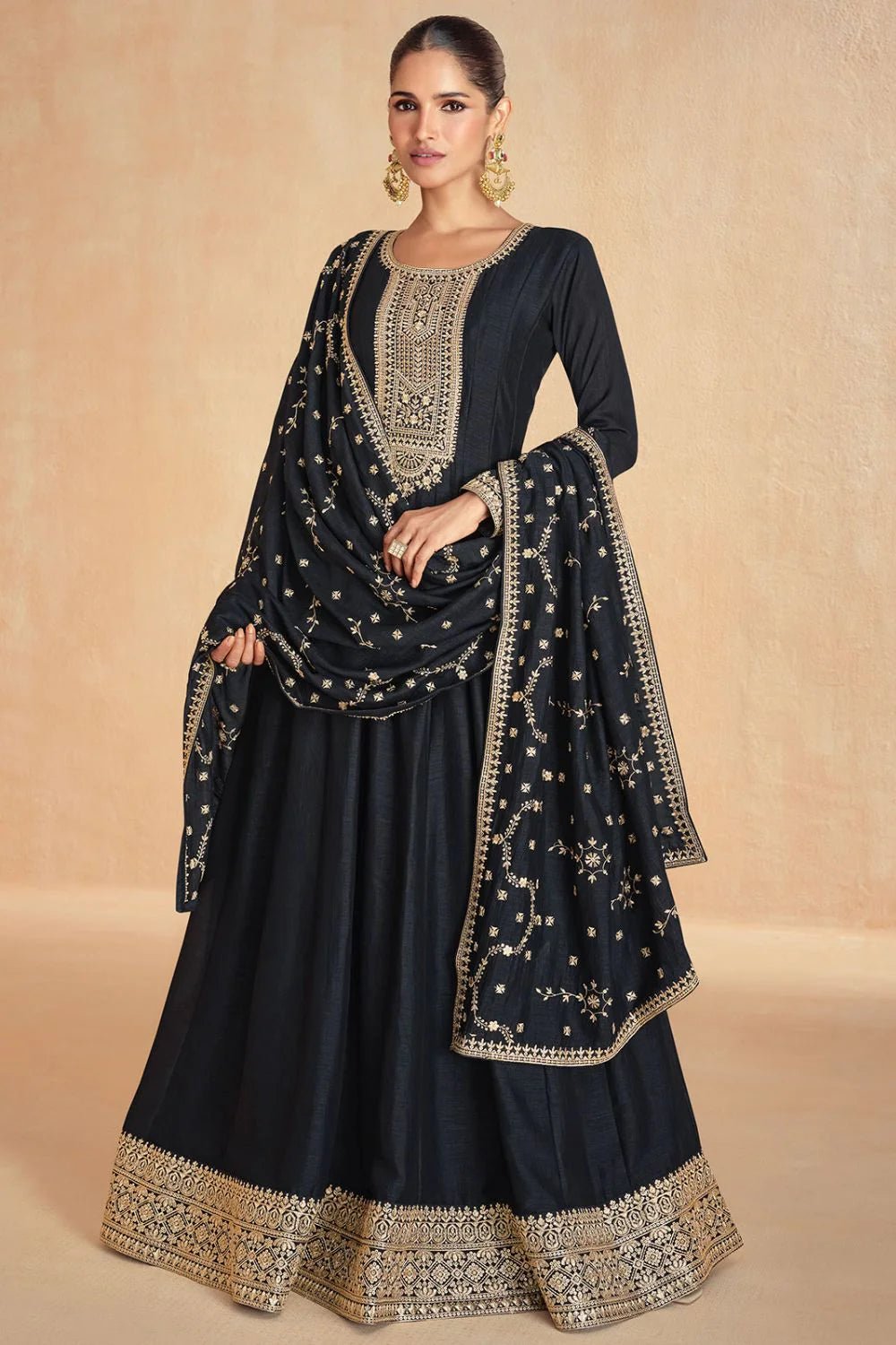 Gorgeous Black S ATG - Indian Dress House 786