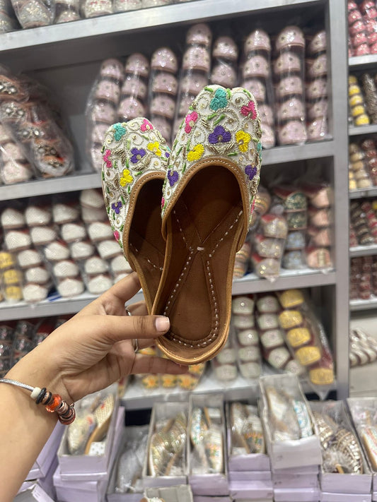 Gorgeous Floral Multi Color Jutti - Indian Dress House 786