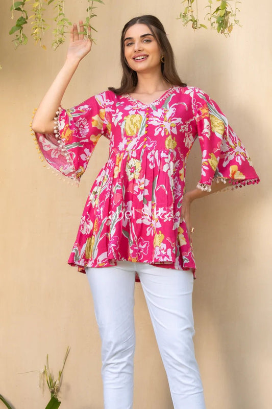 Gorgeous Floral Pink S4UP FVD - Indian Dress House 786