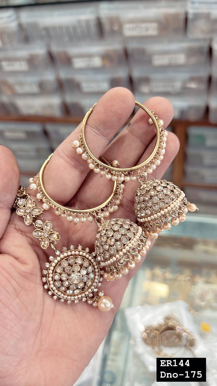 Gorgeous Gold Bronze & Pearl JWY - Indian Dress House 786