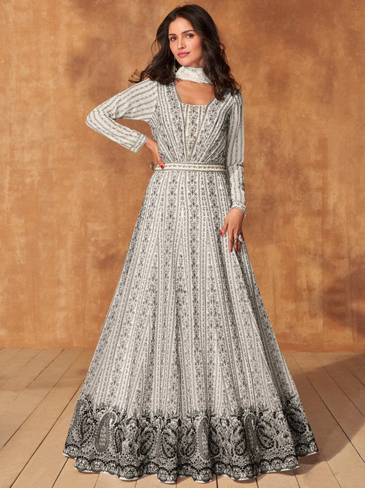 Gorgeous Grey & Black SYM - Indian Dress House 786