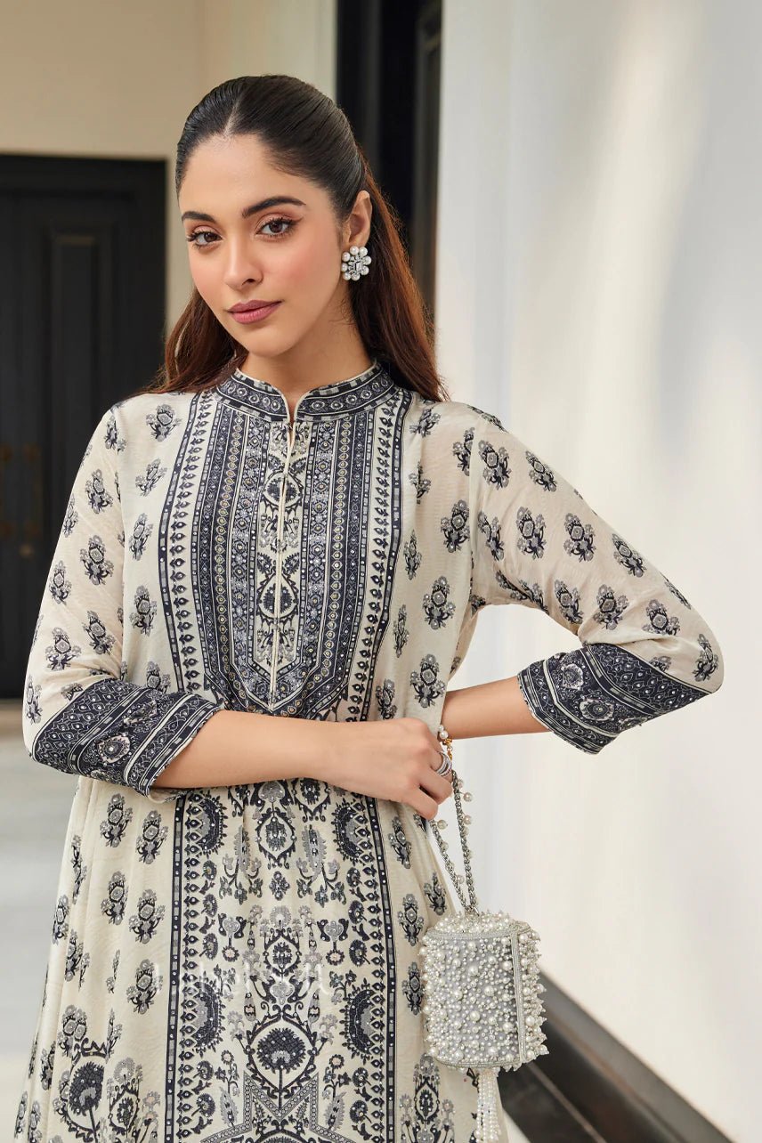Gorgeous Ivory & Black RS4U - Indian Dress House 786