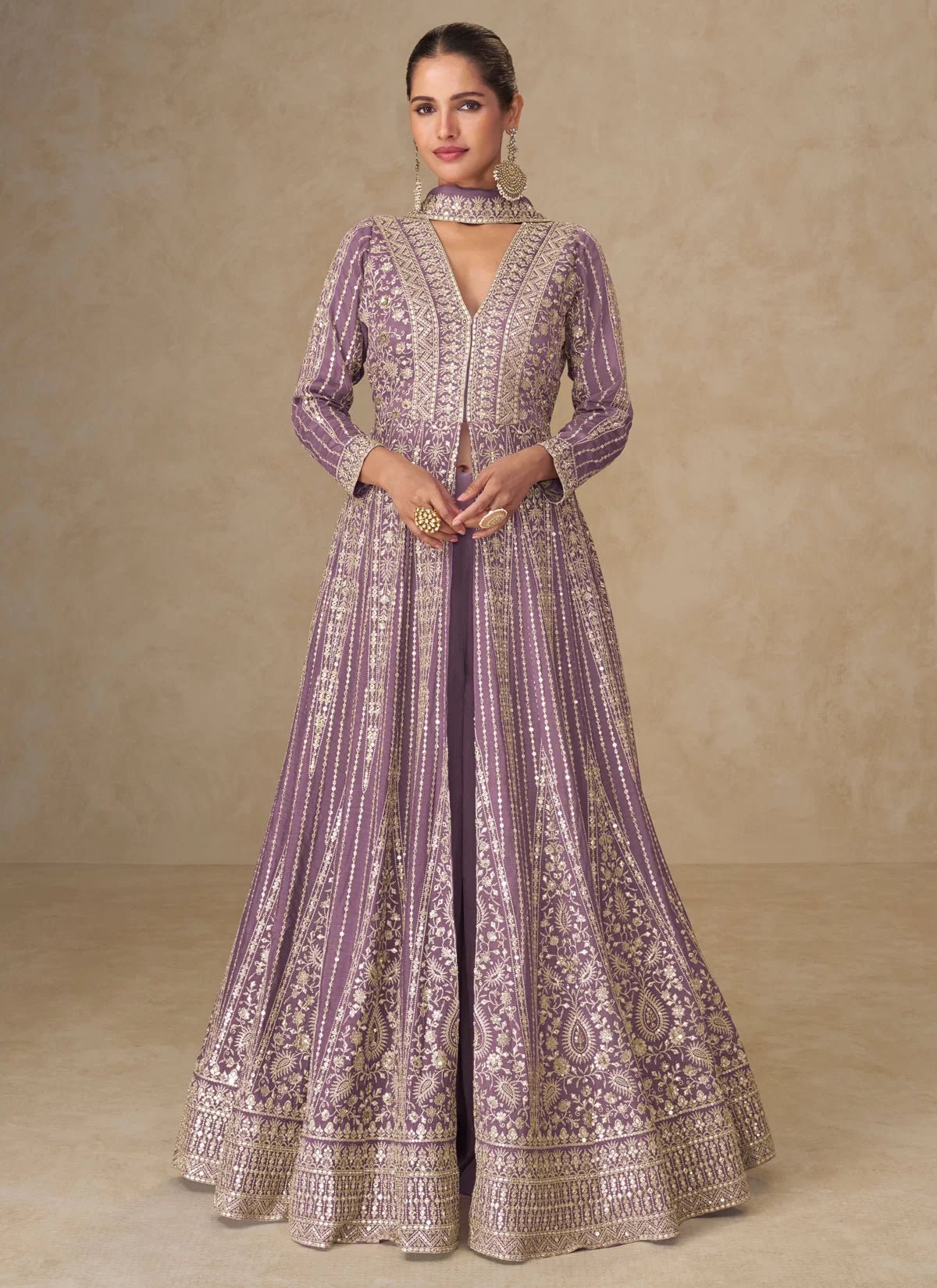 Gorgeous Lilac AMBJ - Indian Dress House 786
