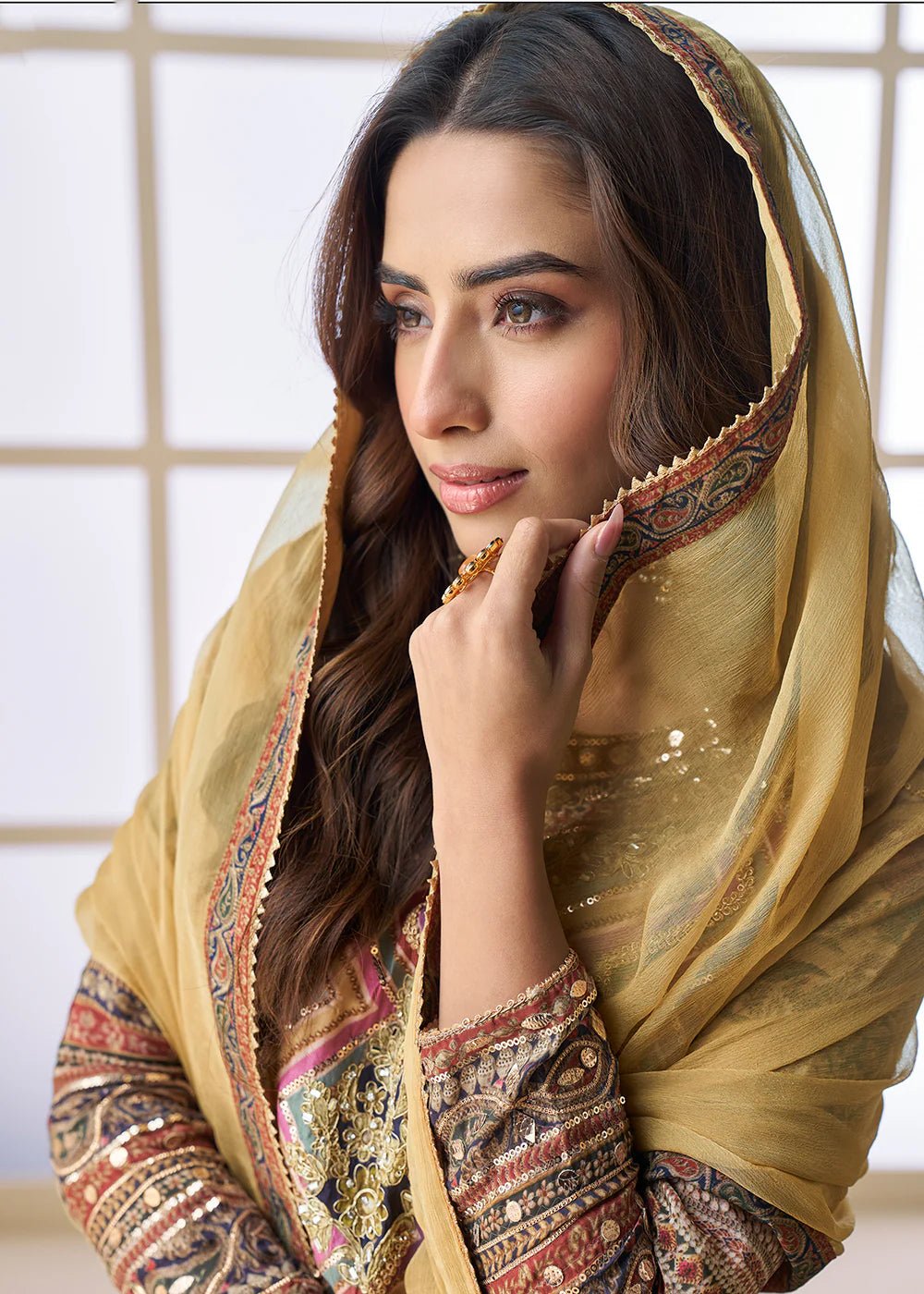 Gorgeous Multi Color Yellow SPK - Indian Dress House 786