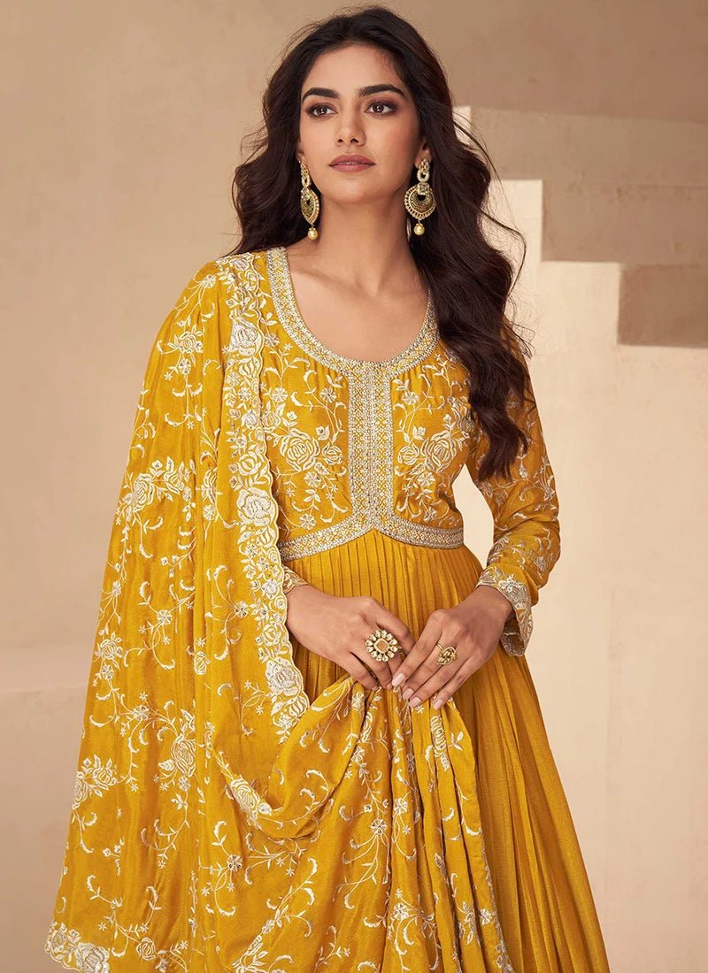 Gorgeous Mustard Yellow AKSF - Indian Dress House 786