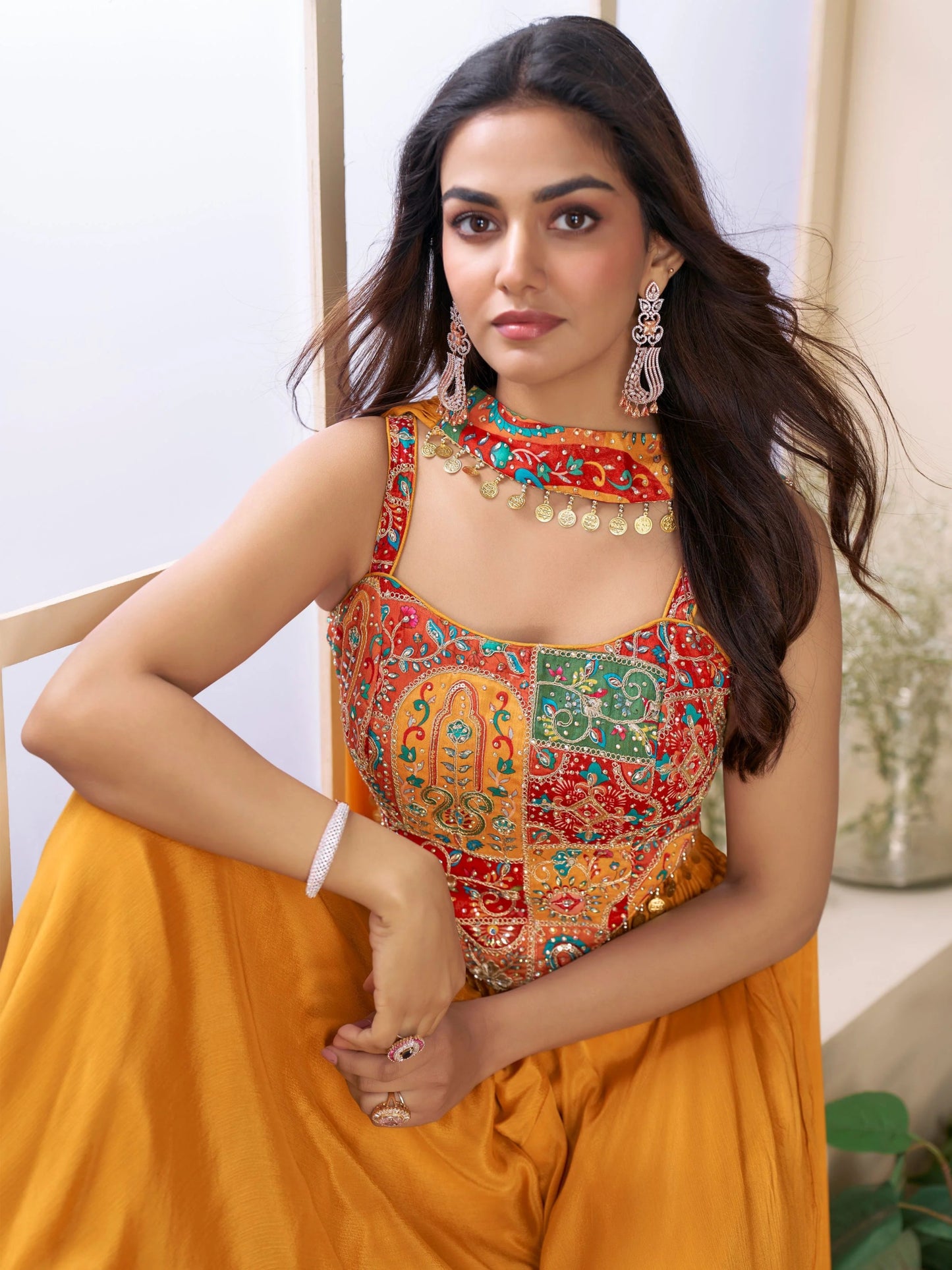 Gorgeous Orange MC SYMO - Indian Dress House 786