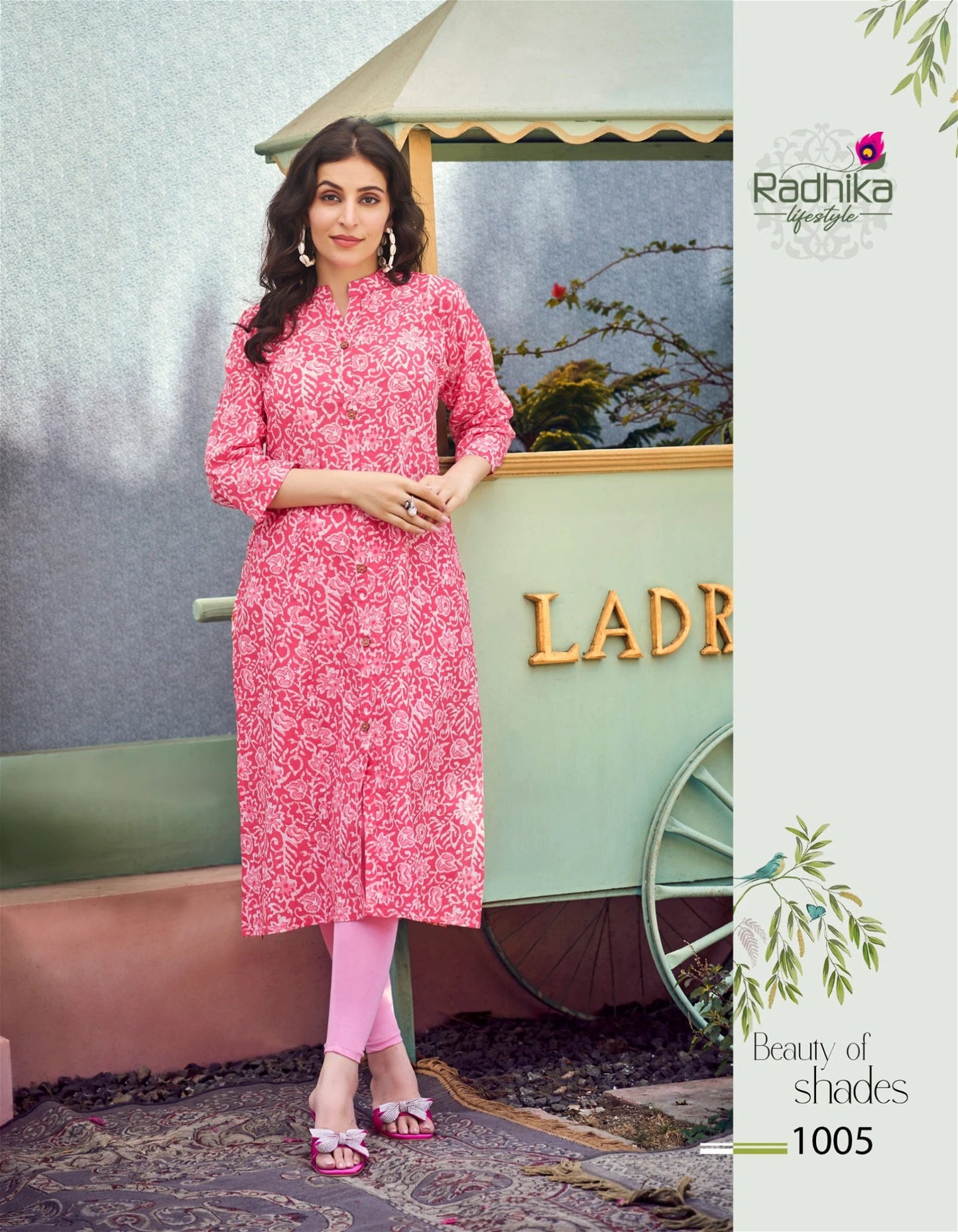 Gorgeous Pink Floral RDM 1005 FVD - Indian Dress House 786