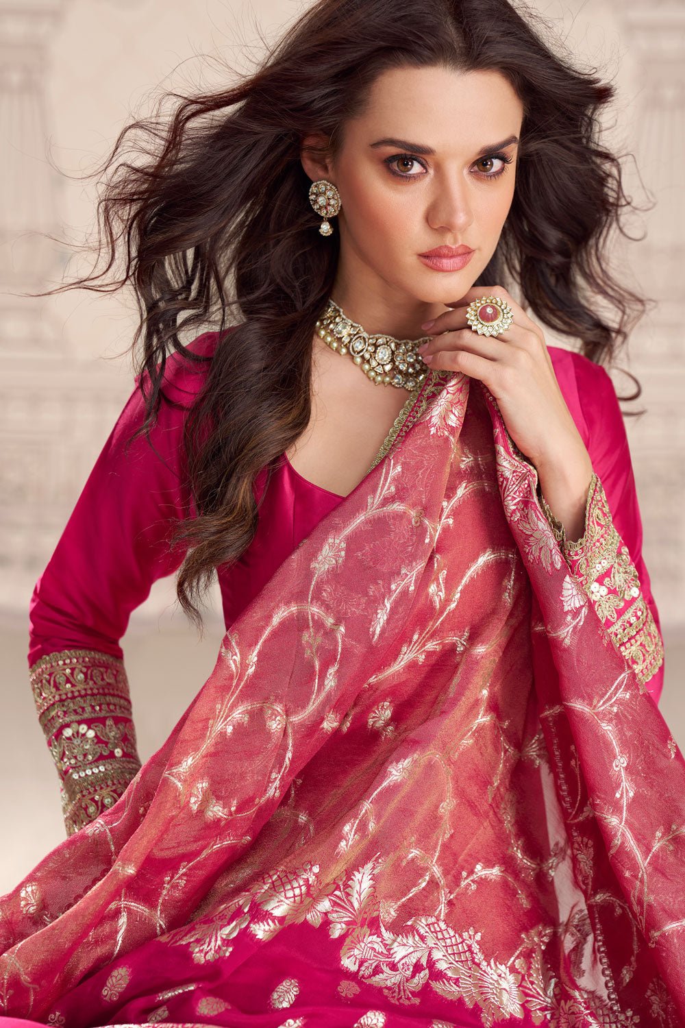Gorgeous Pink SYRO - Indian Dress House 786