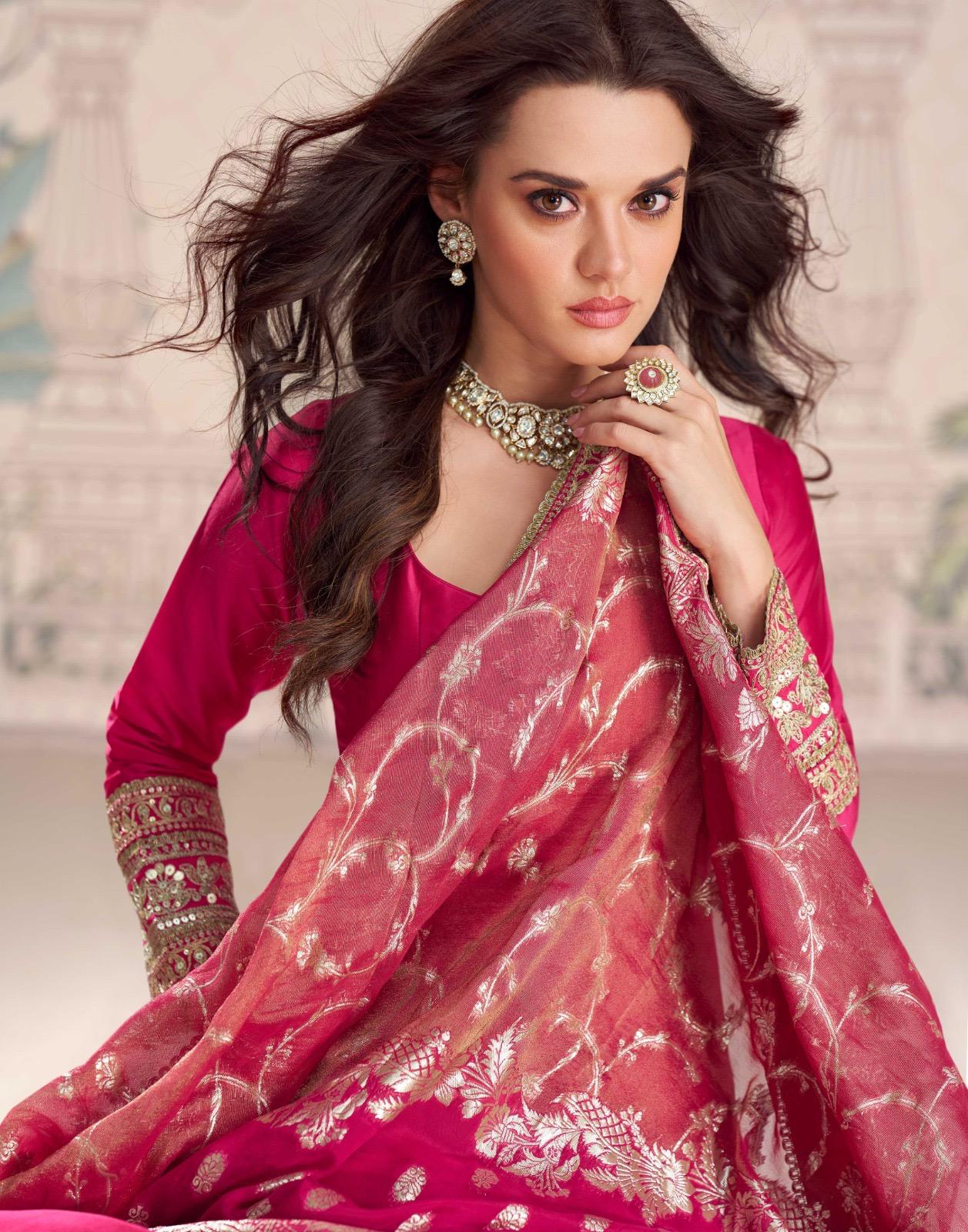 Gorgeous Pink SYRO - Indian Dress House 786