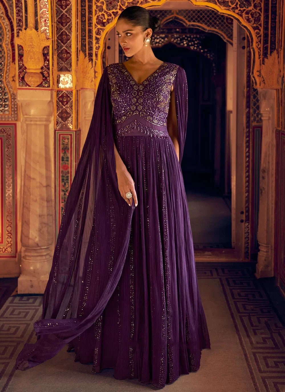 Gorgeous Purple SYK - Indian Dress House 786