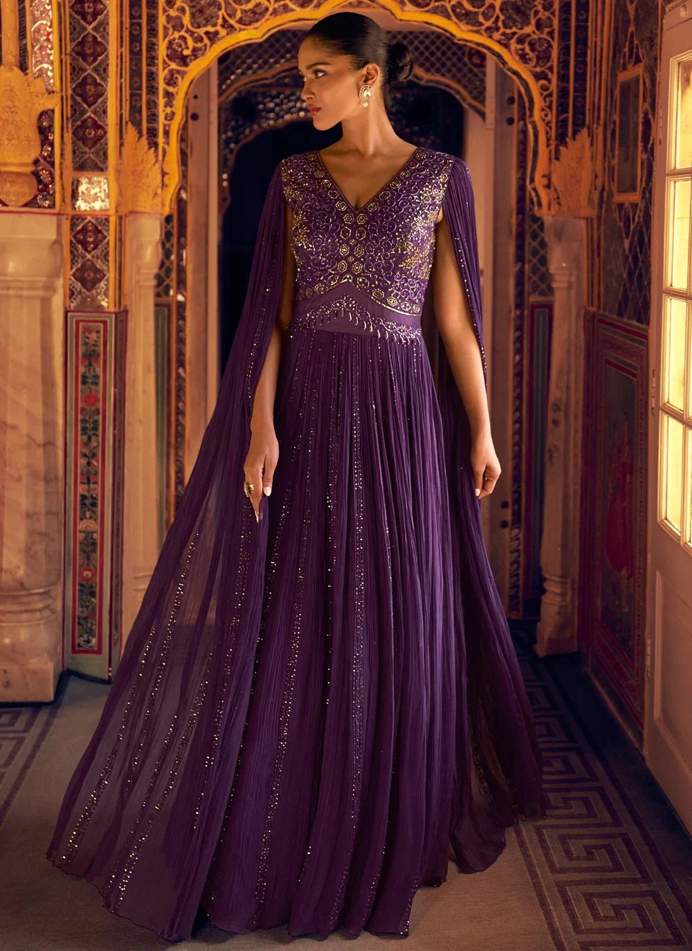 Gorgeous Purple SYK - Indian Dress House 786