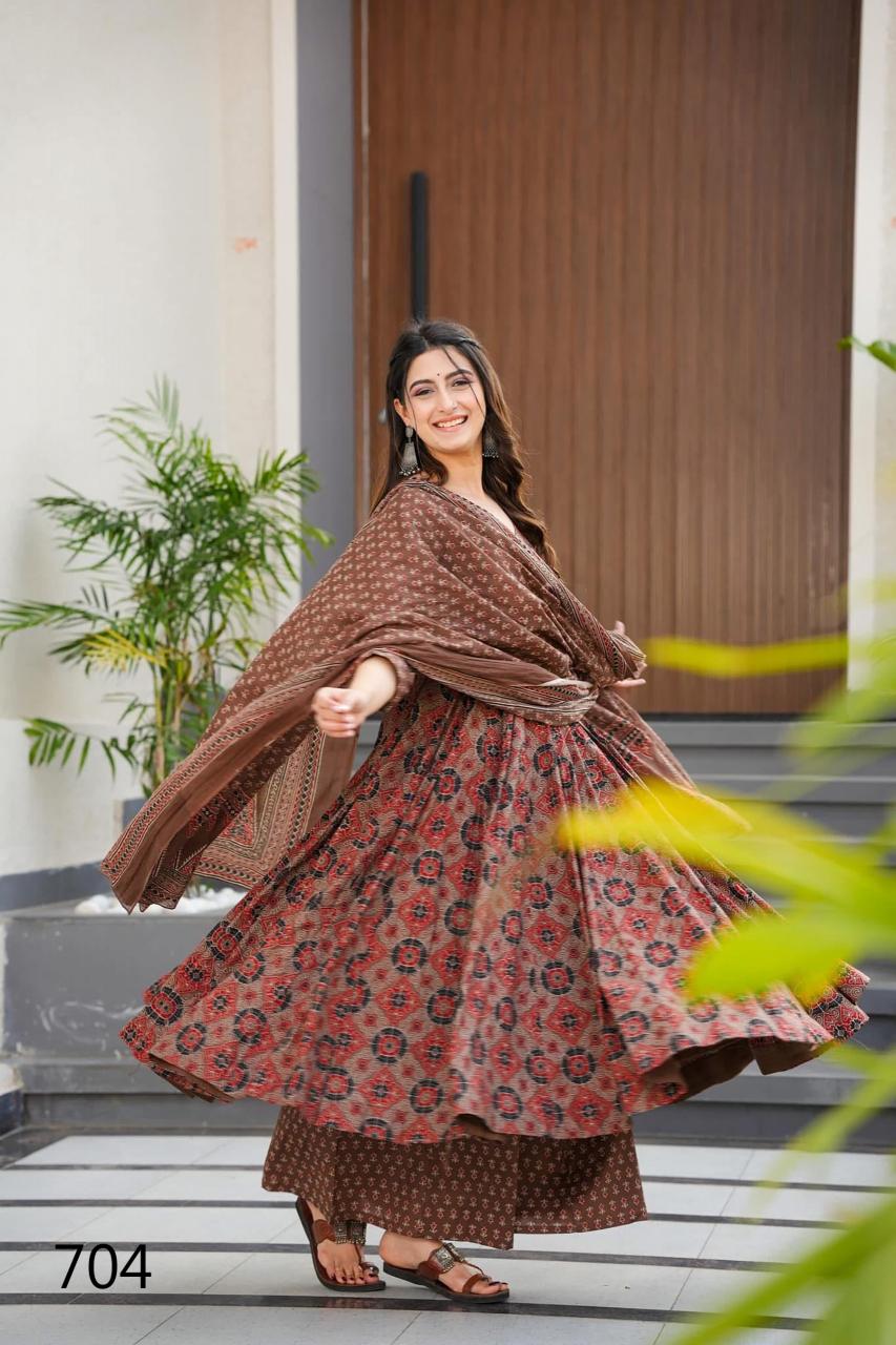 Gorgeous Red Geometric LC 704 FVD - Indian Dress House 786