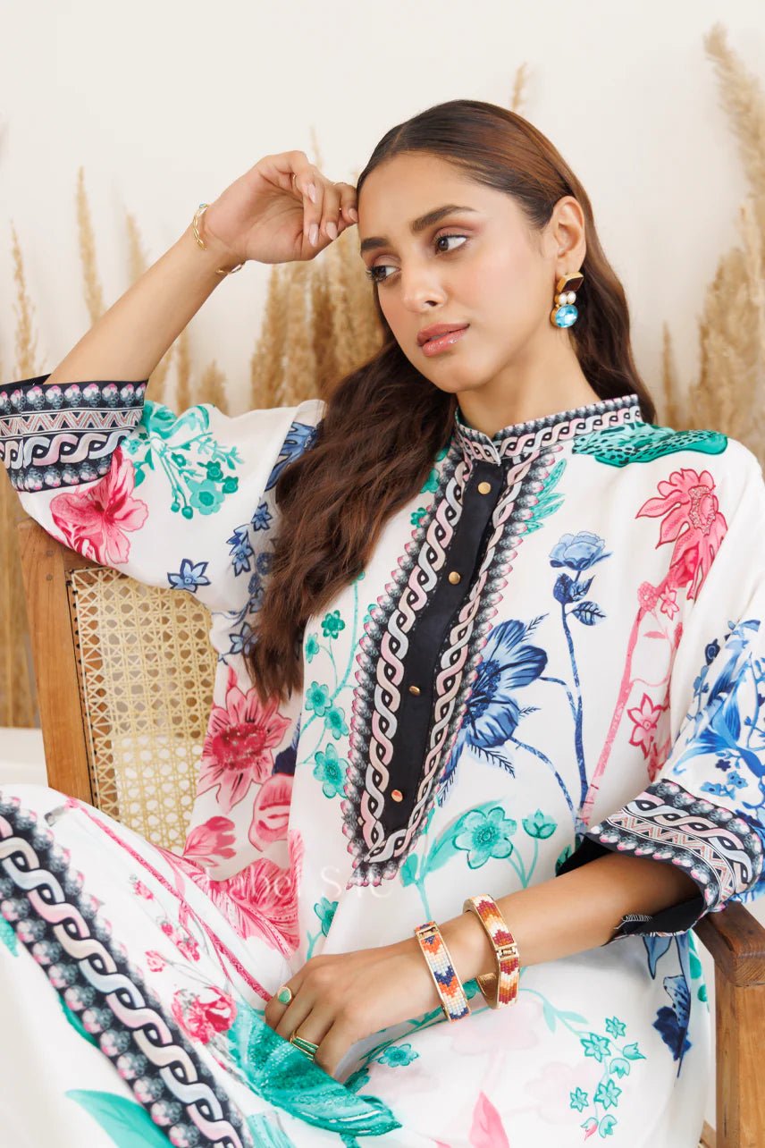 Gorgeous White Floral RS4U - Indian Dress House 786