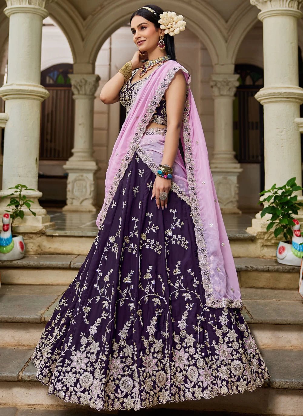 Gorgeous Wine Purple ADBL - Indian Dress House 786