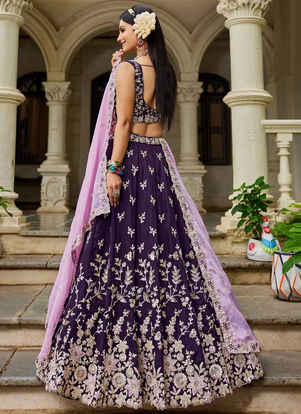 Gorgeous Wine Purple ADBL - Indian Dress House 786