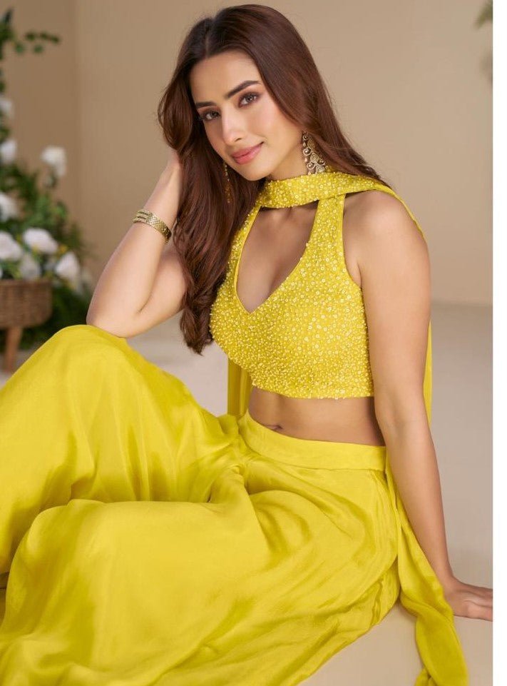 Gorgeous Yellow SYMO - Indian Dress House 786