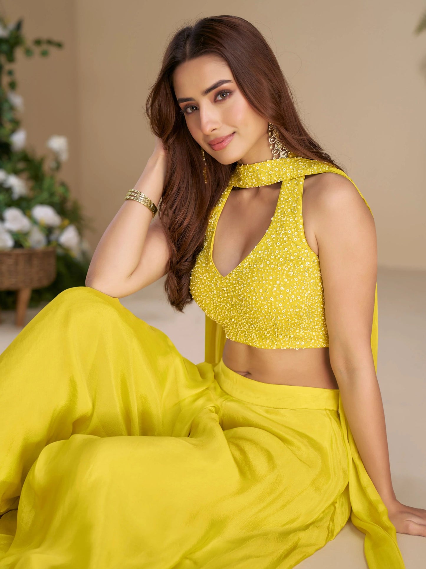 Gorgeous Yellow SYMO - Indian Dress House 786