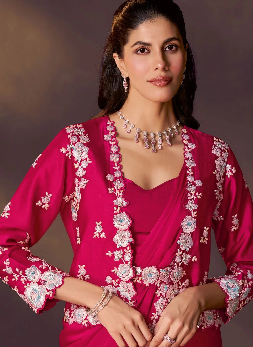 Hot Pink MHC SAREE - Indian Dress House 786