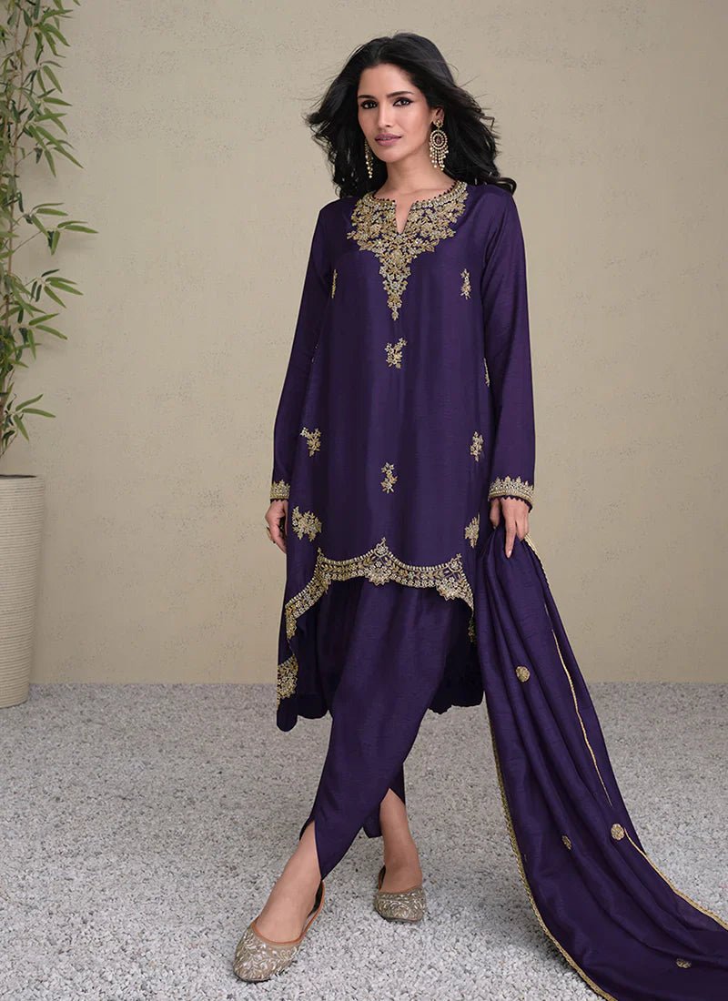 Purple Dhoti SYJN - Indian Dress House 786