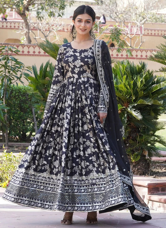 Ravishing Black ANM Gown - Indian Dress House 786