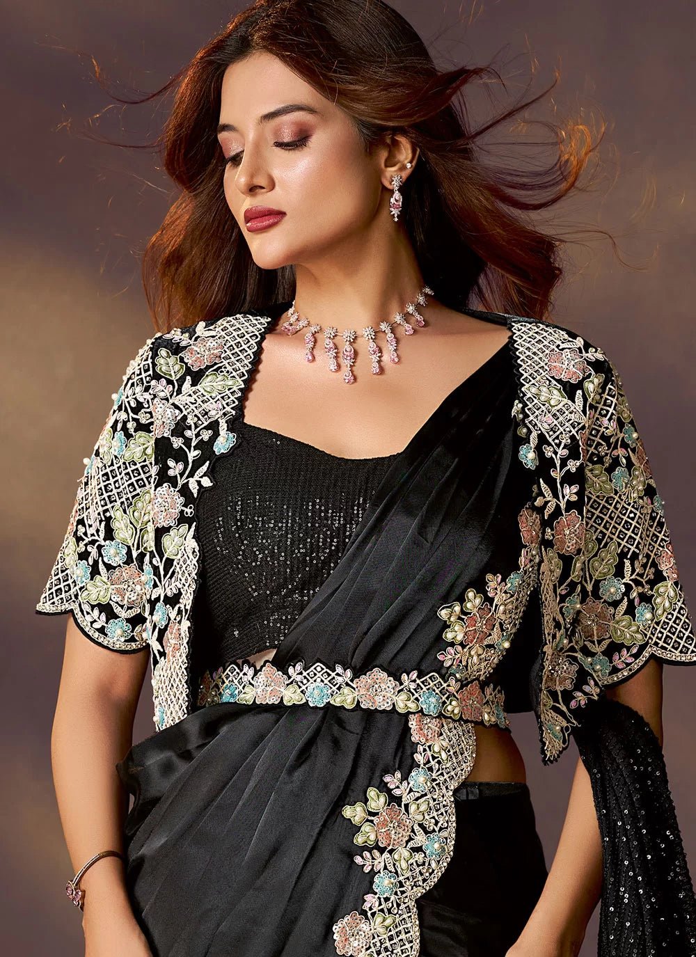 Ravishing Black MHC SAREE - Indian Dress House 786