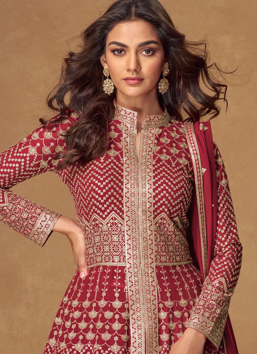 Ravishing Red AMGA - Indian Dress House 786