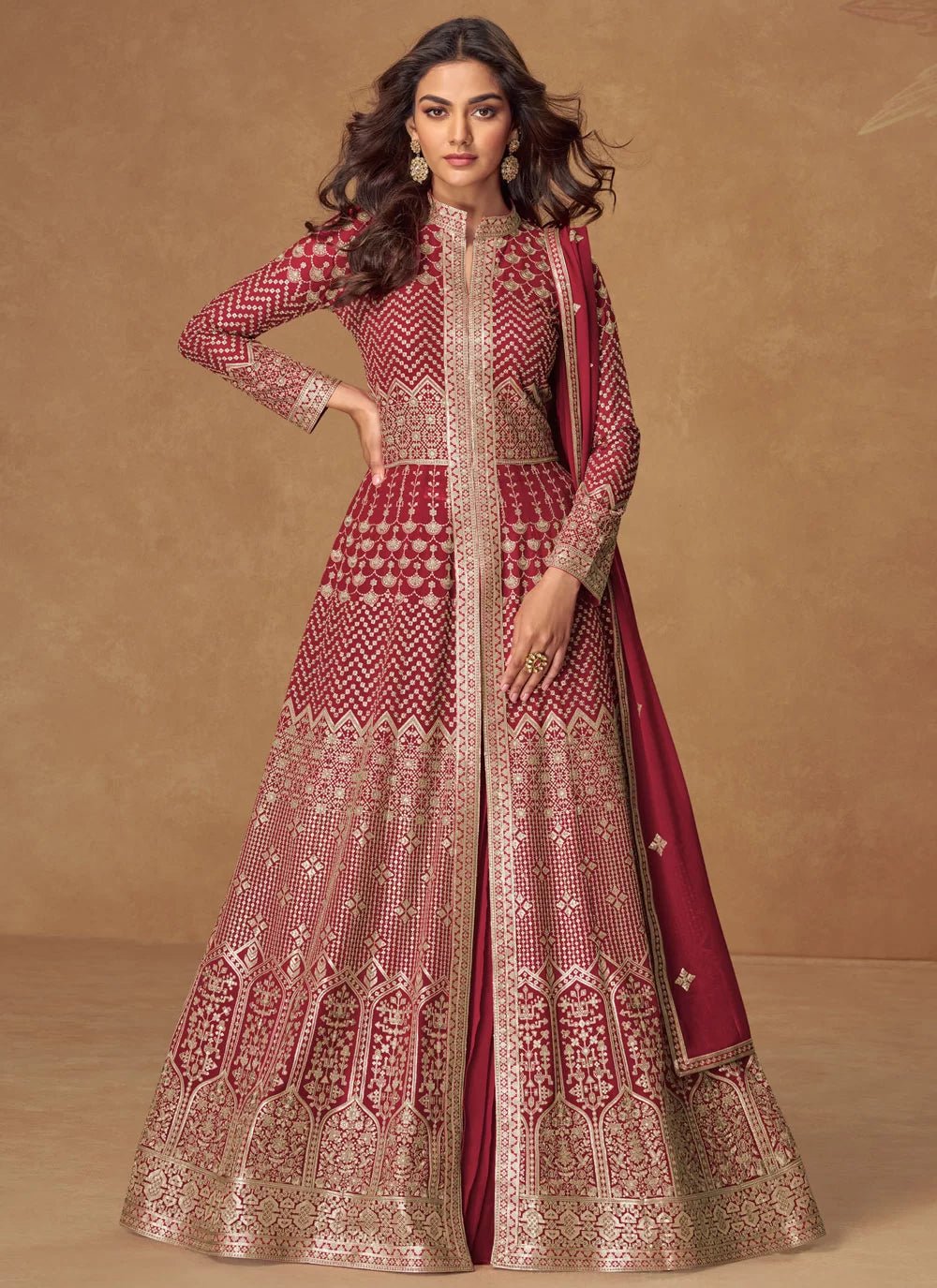 Ravishing Red AMGA - Indian Dress House 786