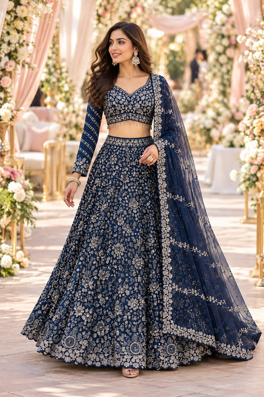 Exclusive Blue & Gold Floral DPL