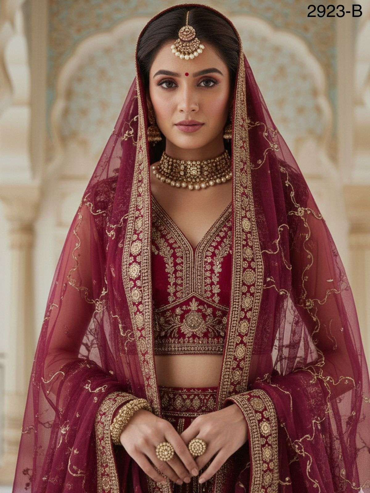Royal Red Bridal Lengha - Indian Dress House 786