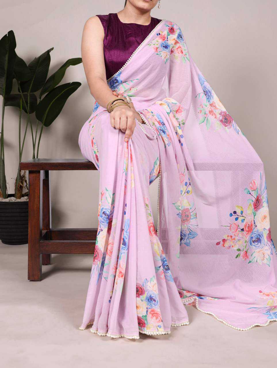 Soft Pink YNF Saree - Indian Dress House 786