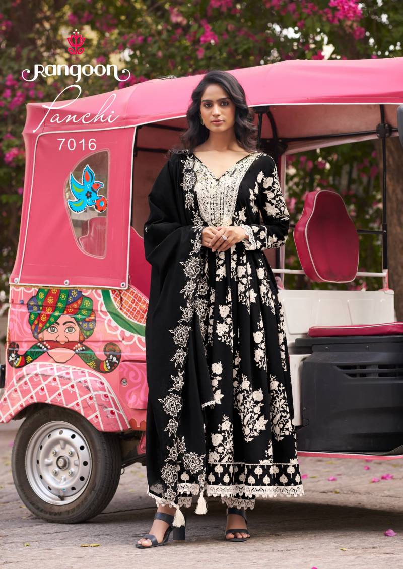 Sophistication in Black Floral RP 7016 FVD - Indian Dress House 786